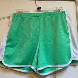 Green Justice shorts girls, Size 18, used lightly.